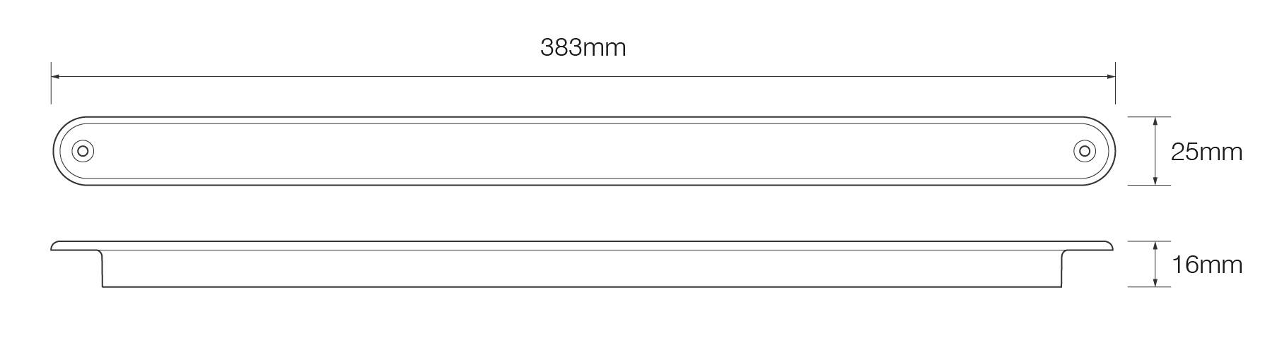 LED Small-Strip-Rückleuchte, Blinker, Brems- und Rücklicht, Weiß, Serie 380, 12 Volt