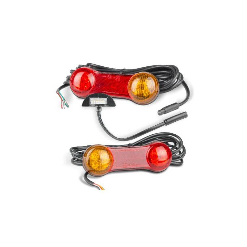 LED Heck- oder Rückleuchte, Serie DogBone, Blink-, Schluß-, Bremsleuchte, ECE/EMC