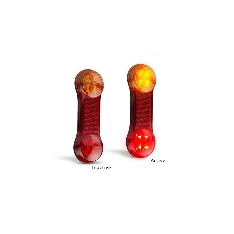 LED Heck- oder Rückleuchten Set, Serie DogBone, Blink-, Schluß-, Bremsleuchte, ECE/EMC