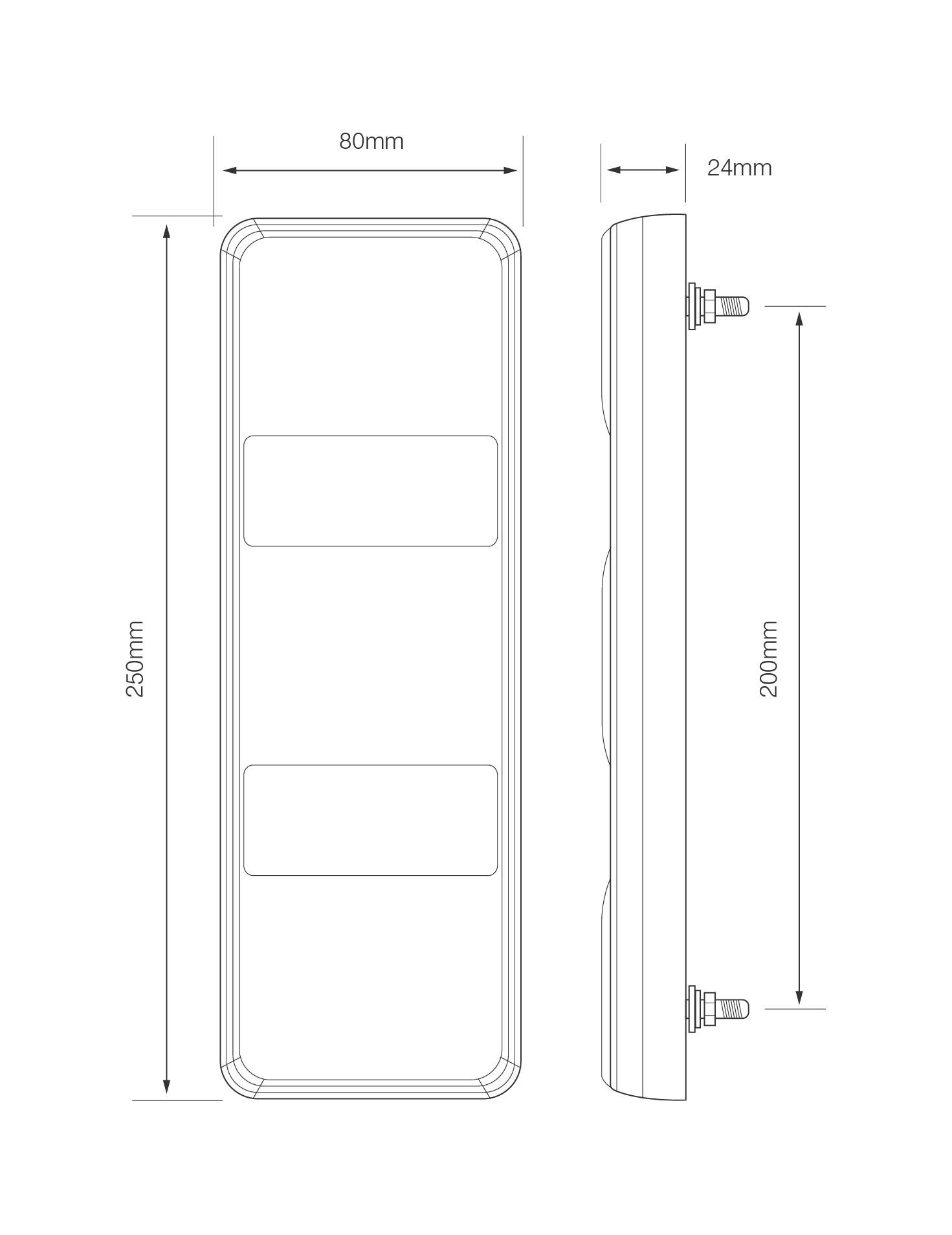 LED Heckleuchte, Brems- u. Schlusslicht, Blinker, Rückfahrleuchte, Rückstrahler, Serie 250