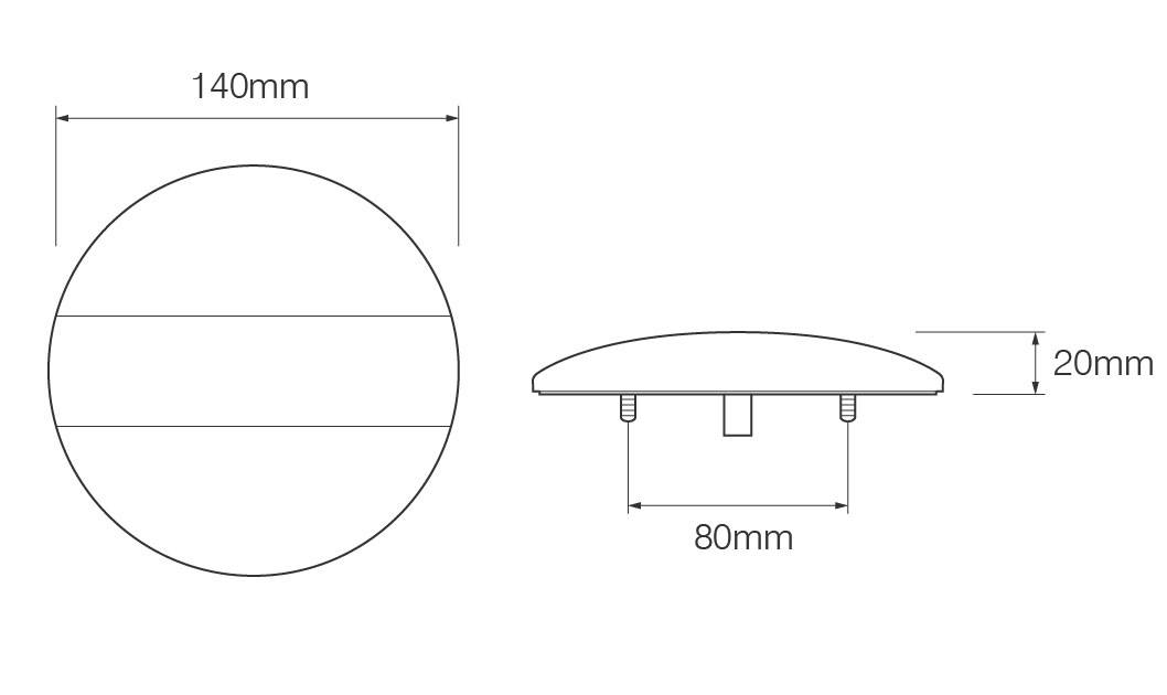 LED Heck- oder Rückleuchte, Blink-, Schluß- und Bremsleuchte, ECE/EMC