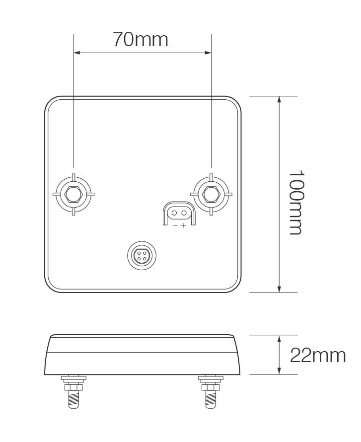 LED Kombinationsleuchte, Bremslicht, Rücklicht, Blinker, Reflektor, Serie 100, ECE