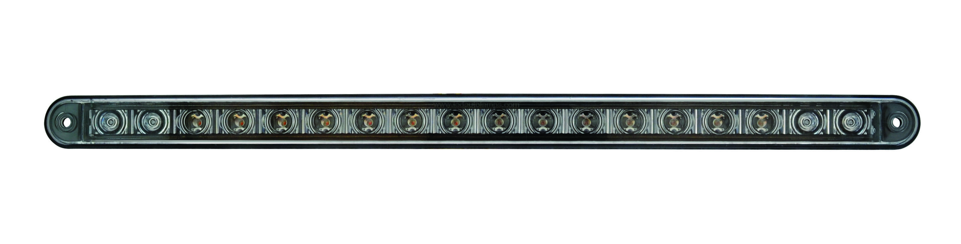 LED Small-Strip-Rückleuchte, Blinker, Brems- und Rücklicht, Schwarz, Serie 380, 12 Volt