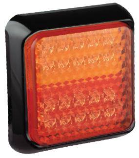 LED Bremslicht, Rücklicht, Blinker, Serie 100, 12/24 Volt, 122 mm x 122 mm, ECE geprüft