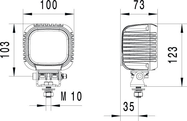 HELLA 1GA 357 109-012 LED-Arbeitsscheinwerfer - Valuefit S3000 - 12/24/48V - 3400lm - geschraubt - h