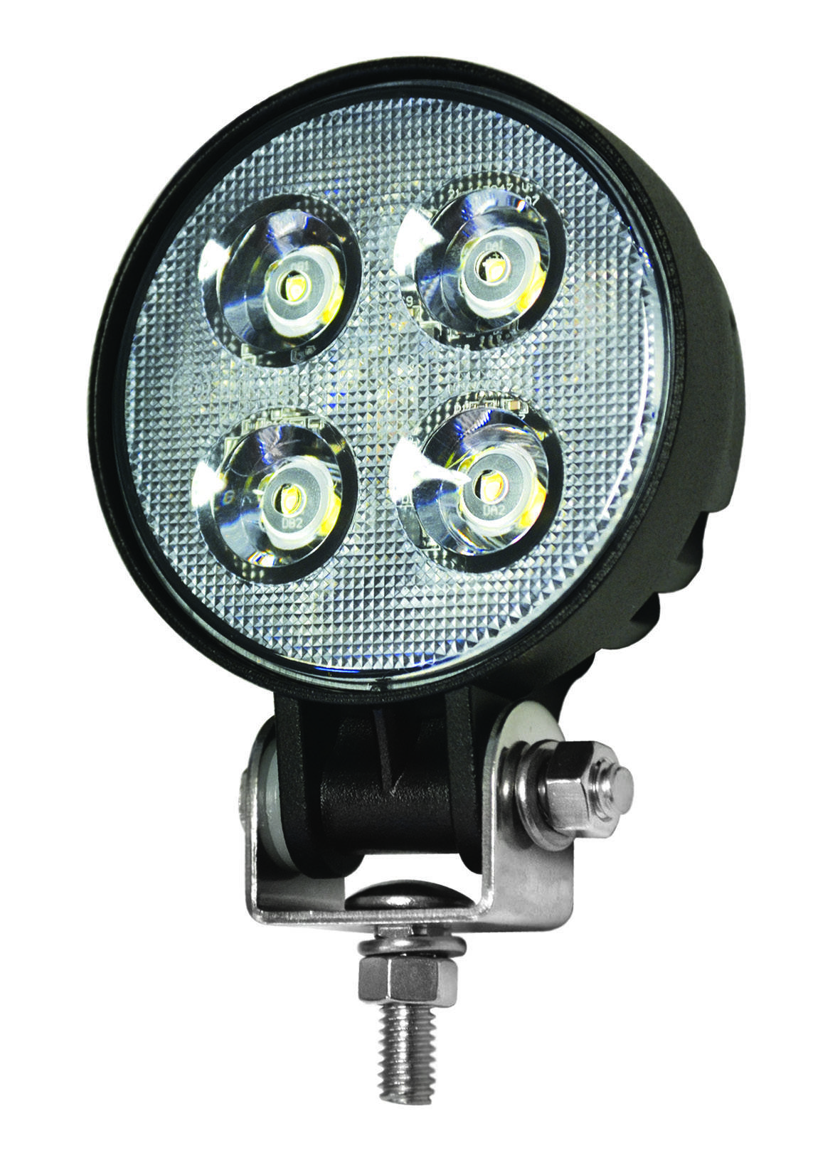 LED Arbeitsscheinwerfer, Serie Blackline, Rund, 12 Watt, 12/24 Volt, Flutlicht