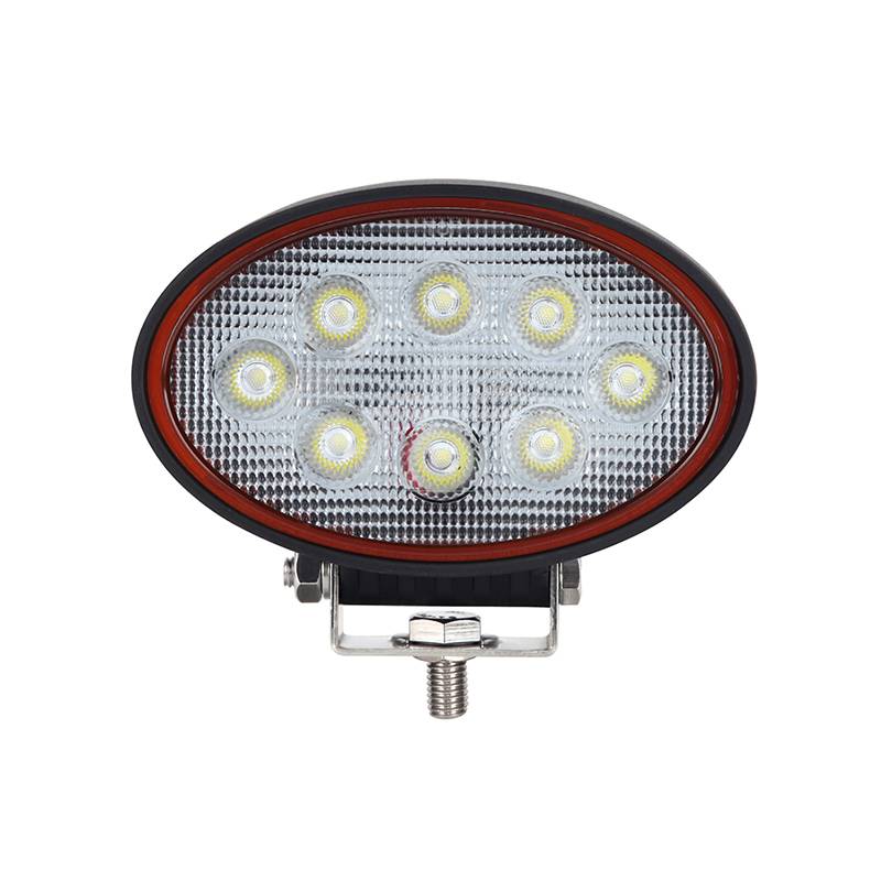 LED Arbeitsscheinwerfer, Serie Redline, Oval, 24 Watt, 12/24 Volt, Flutlicht
