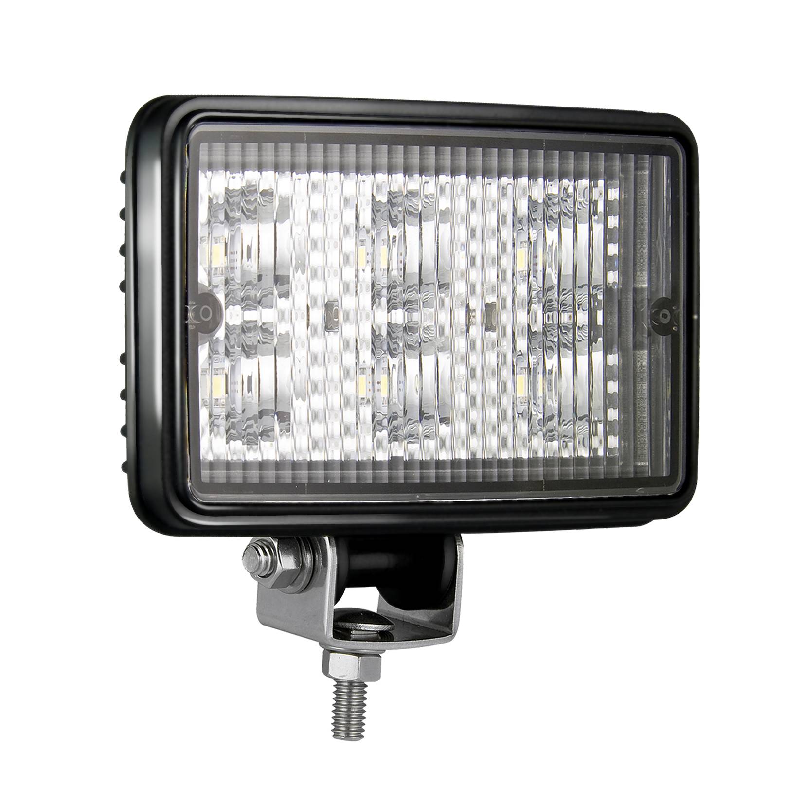 LED Arbeitsscheinwerfer, rechteckig, ECE-R10, Flutlicht, Aufbau