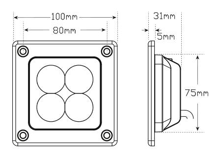 LED Arbeitsscheinwerfer, Rückfahrscheinwerfer, Einbau, ECE-R23 geprüft