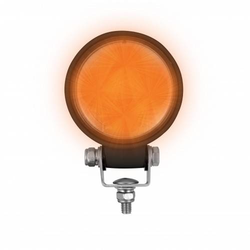 LED Arbeitsscheinwerfer, Serie Blackline, Gelb, Rund, 12 Watt, 12/24 Volt, Flutlicht