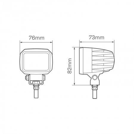 Red Zone Danger Area Warning Light, Gabelstapler Leuchte