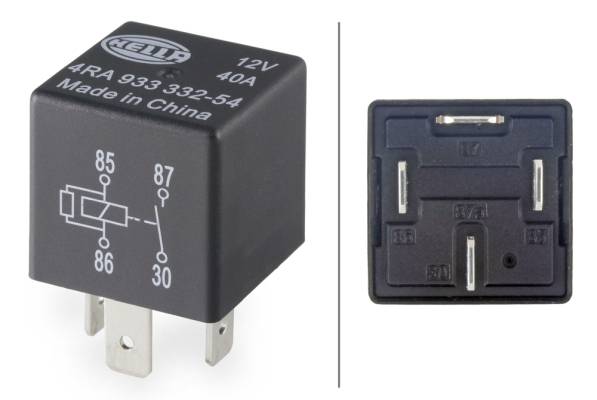 HELLA 4RA 933 332-541 Relais, Arbeitsstrom - 12V - 4-polig - Schaltbild: S2 - Stecker: B - Schließer