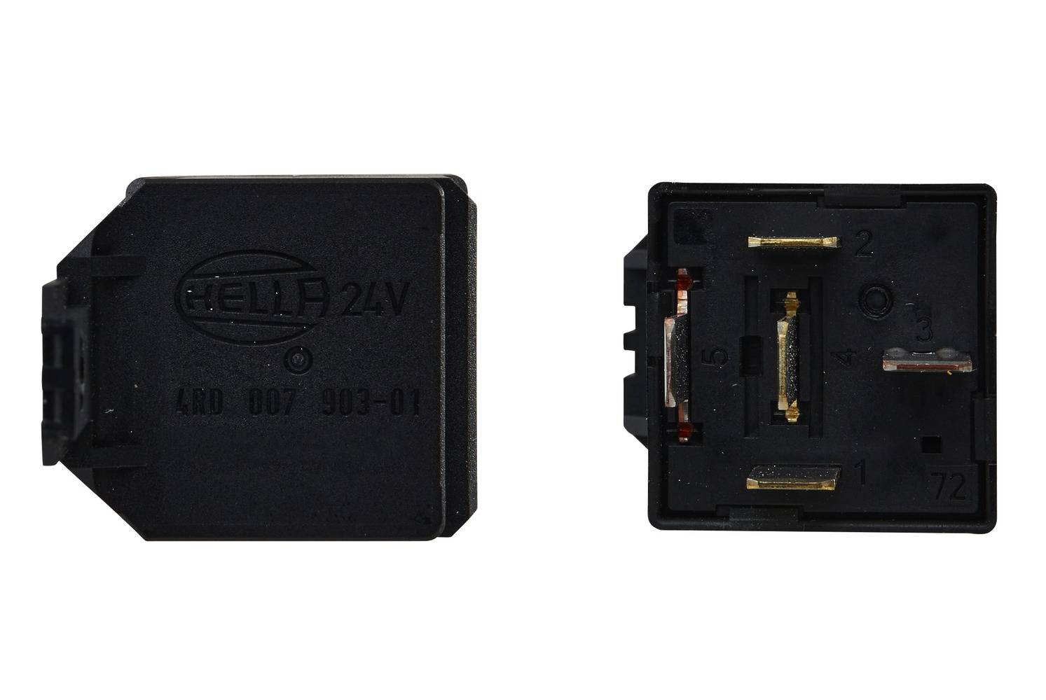 HELLA 4RD 007 903-011 Relais, Arbeitsstrom - 24V - 5-polig - Schaltbild: W2 - Stecker: B1 - Öffner/S
