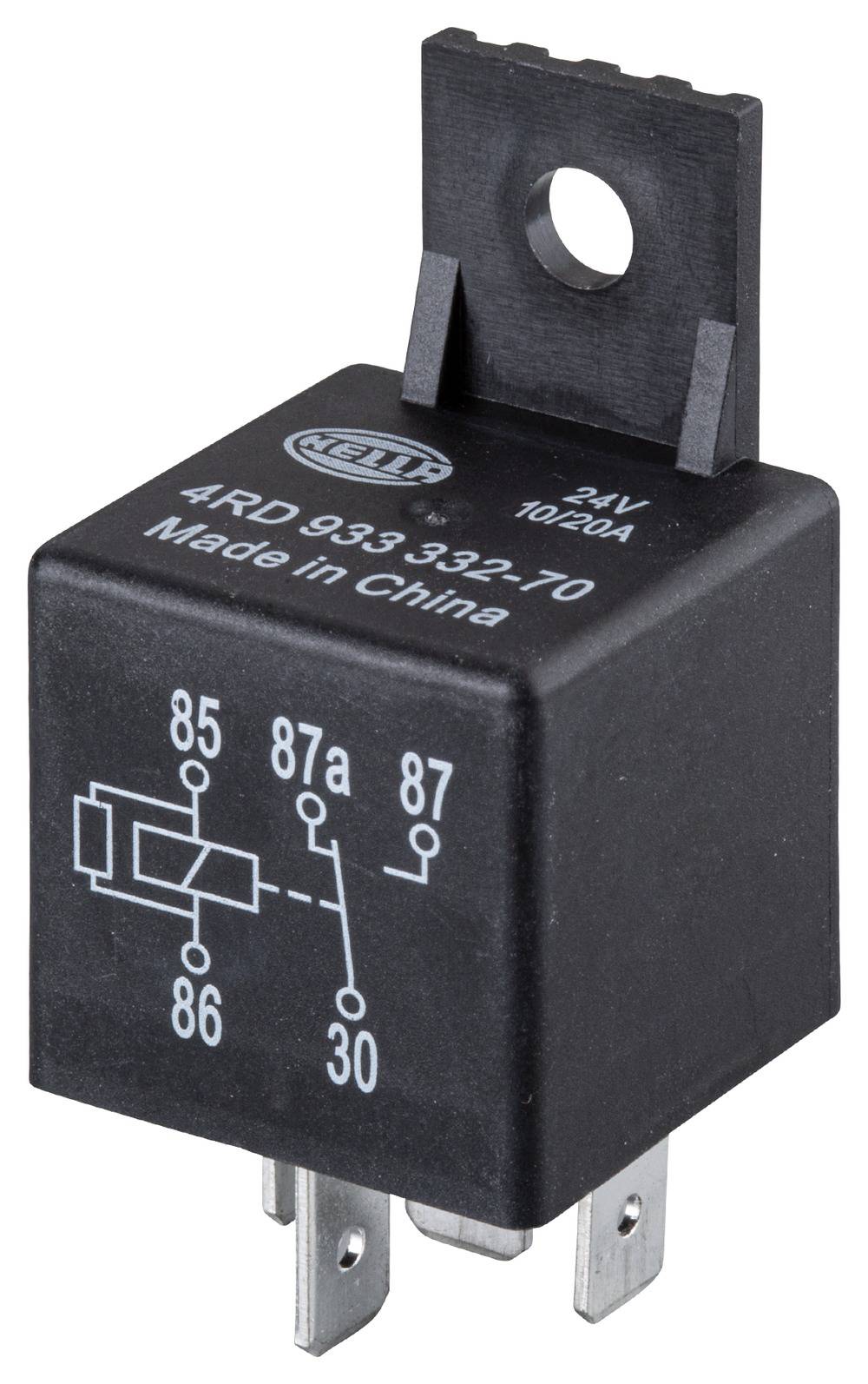 HELLA 4RD 933 332-701 Relais, Arbeitsstrom - 24V - 5-polig - Schaltbild: W2 - Stecker: B1 - Öffner/S