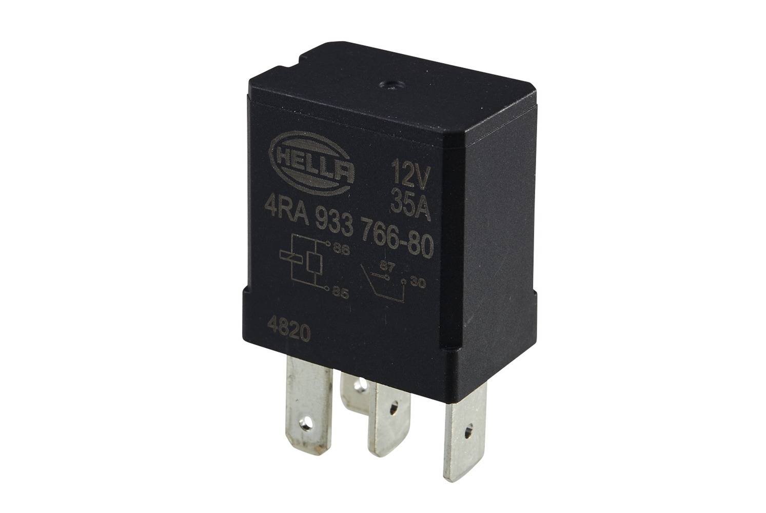 HELLA 4RA 933 766-801 Relais, Arbeitsstrom - 12V - 4-polig - Wechsler - Menge: 1