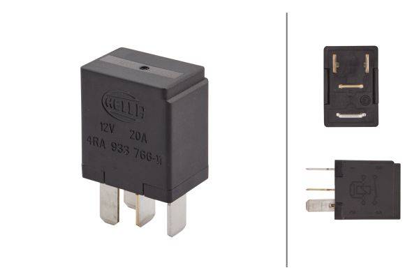 HELLA 4RA 933 766-111 Relais, Arbeitsstrom - 12V - 4-polig - Schaltbild: S2 - Stecker: C - Schließer