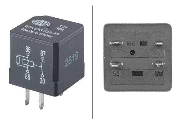 HELLA 4RA 933 332-591 Relais, Arbeitsstrom - 12V - 4-polig - Schließer - Menge: 1