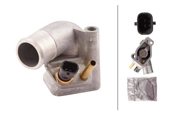 HELLA 8MT 354 774-731 Thermostat, Kühlmittel - Öffnungstemperatur: 92°C - mit Dichtung
