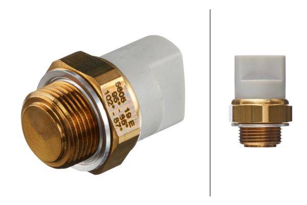 HELLA 6ZT 007 802-001 Temperaturschalter, Kühlerlüfter - 12V - Anschlussanzahl: 3 - Flachstecker - g