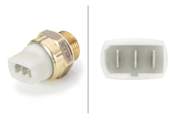 HELLA 6ZT 007 802-001 Temperaturschalter, Kühlerlüfter - 12V - Anschlussanzahl: 3 - Flachstecker - g