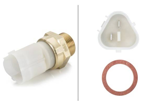 HELLA 6ZT 007 835-101 Temperaturschalter, Kühlerlüfter - 12V - Anschlussanzahl: 2 - Flachstecker - g