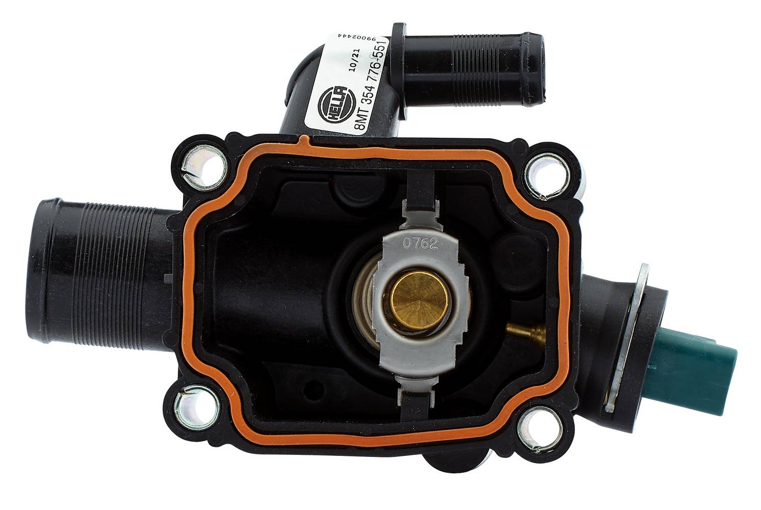 HELLA 8MT 354 776-551 Thermostat, Kühlmittel - Öffnungstemperatur: 91°C - mit Dichtung/mit Temperatu