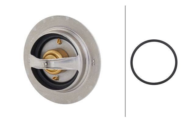 HELLA 8MT 358 083-101 Thermostat, Kühlmittel - Öffnungstemperatur: 81°C - mit Dichtungen