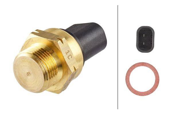 HELLA 6ZT 007 807-001 Temperaturschalter, Kühlerlüfter - 12V - Anschlussanzahl: 2 - Flachstecker - S