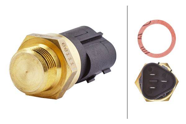 HELLA 6ZT 007 800-111 Temperaturschalter, Kühlerlüfter - 12V - Anschlussanzahl: 3 - Flachstecker - g
