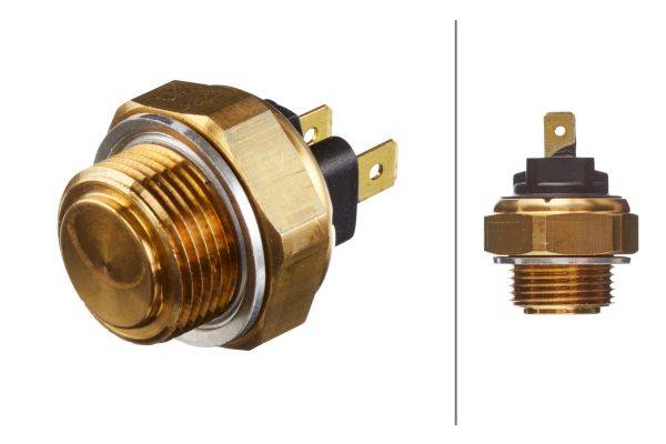HELLA 6ZT 007 800-061 Temperaturschalter, Kühlerlüfter - 12V - Anschlussanzahl: 2 - Flachstecker - g