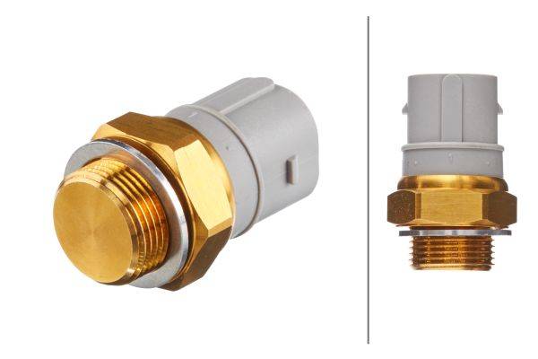 HELLA 6ZT 007 837-071 Temperaturschalter, Kühlerlüfter - 12V - Anschlussanzahl: 3 - Flachstecker - g