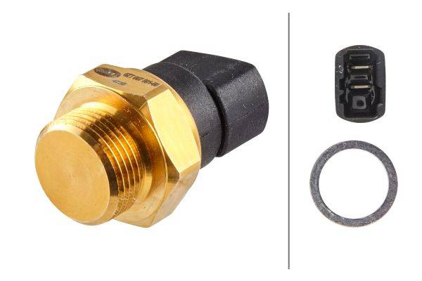 HELLA 6ZT 007 801-001 Temperaturschalter, Kühlerlüfter - 12V - Anschlussanzahl: 2 - Flachstecker - g