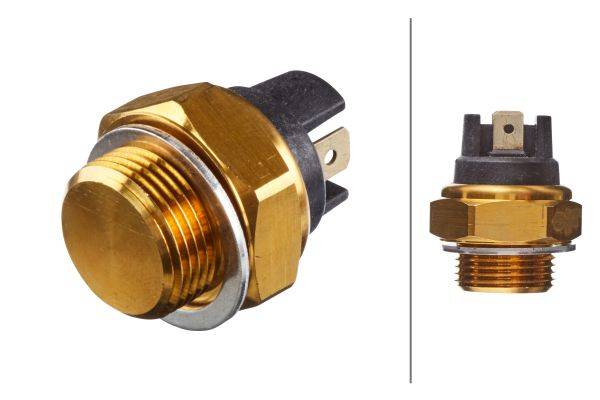 HELLA 6ZT 007 800-001 Temperaturschalter, Kühlerlüfter - 12V - Anschlussanzahl: 2 - Flachstecker - g