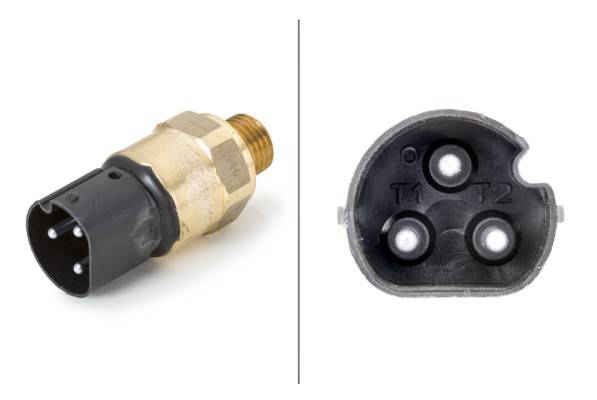 HELLA 6ZT 007 837-001 Temperaturschalter, Kühlerlüfter - 12V - Anschlussanzahl: 3 - Rundstecker - ge