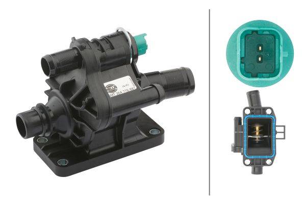 HELLA 8MT 354 776-881 Thermostat, Kühlmittel - Öffnungstemperatur: 83°C - mit Dichtung/mit Temperatu