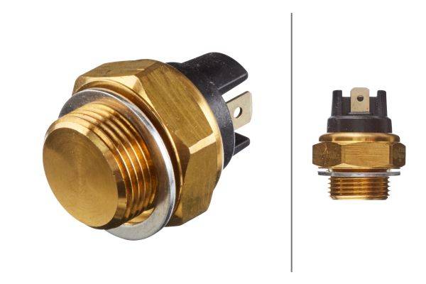 HELLA 6ZT 007 800-011 Temperaturschalter, Kühlerlüfter - 12V - Anschlussanzahl: 2 - Flachstecker - g