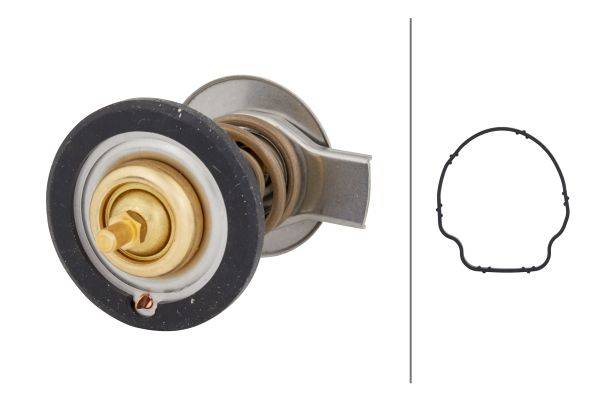 HELLA 8MT 354 777-921 Thermostat, Kühlmittel - Öffnungstemperatur: 92°C - mit Dichtung