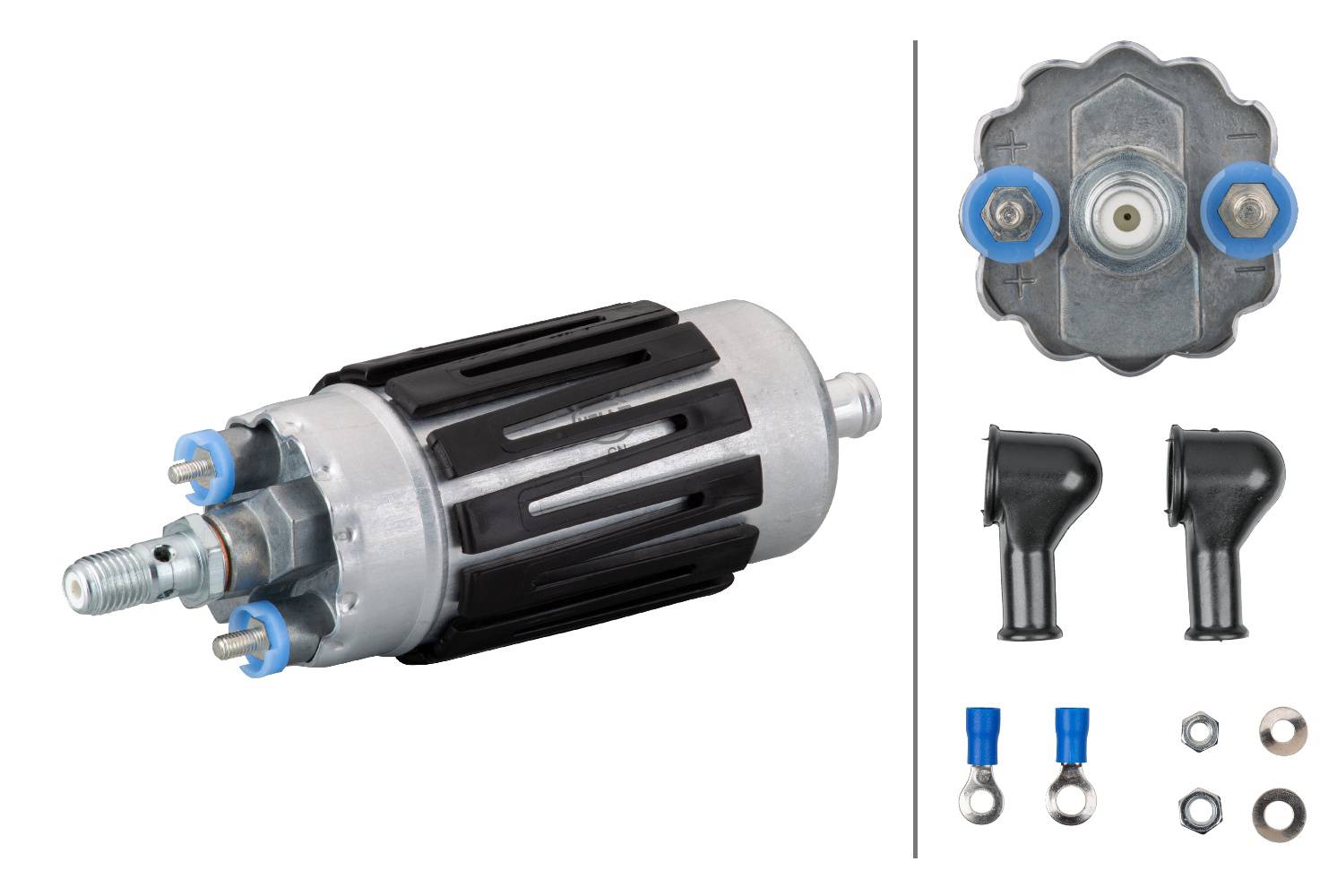 HELLA 8TF 358 146-191 Kraftstoffpumpe - elektrisch - mit Anbaumaterial - entkoppelt