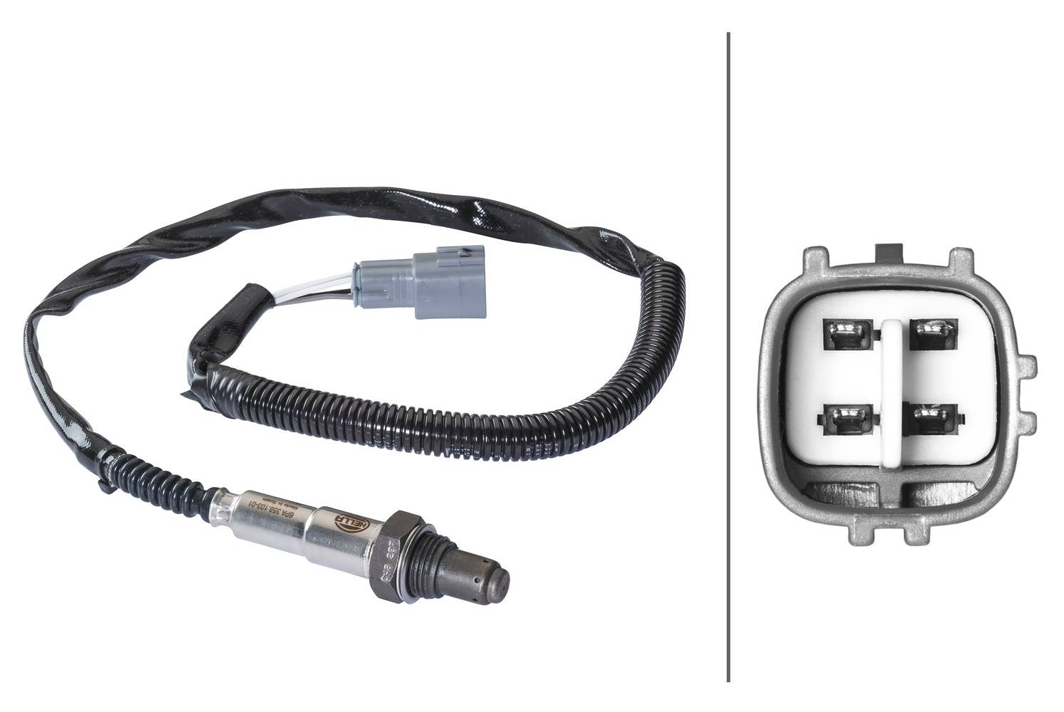 HELLA 6PA 358 103-011 Lambdasonde - 4-polig - Kabel: 640mm
