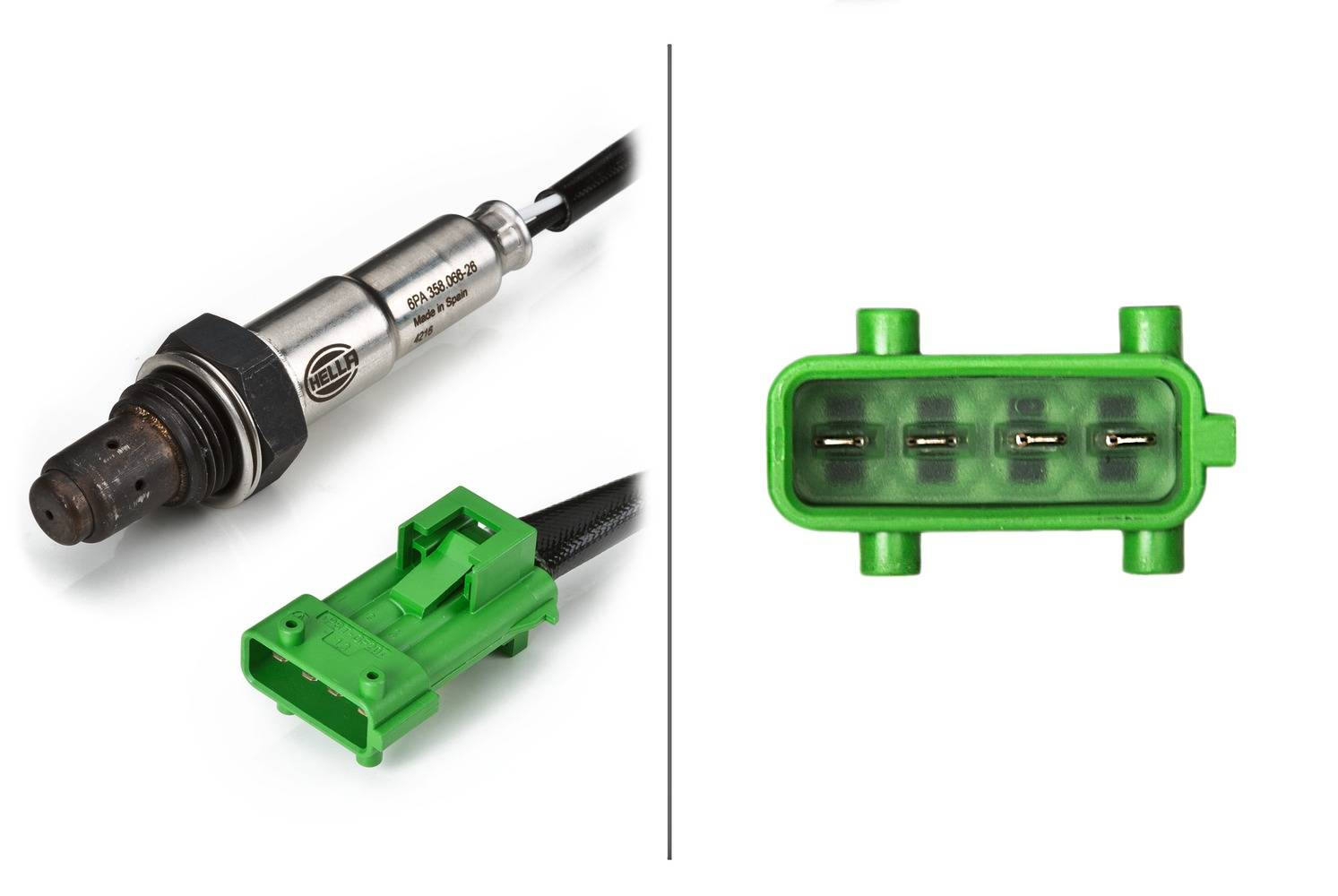 HELLA 6PA 358 066-261 Lambdasonde - 4-polig - Kabel: 600mm