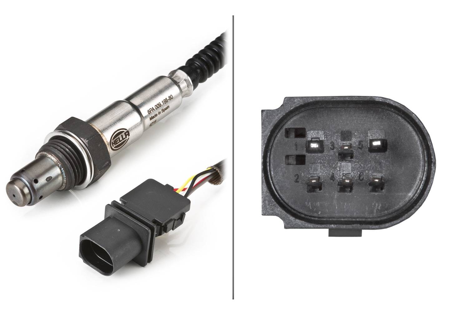 HELLA 6PA 009 166-801 Lambdasonde - 6-polig - Kabel: 400mm