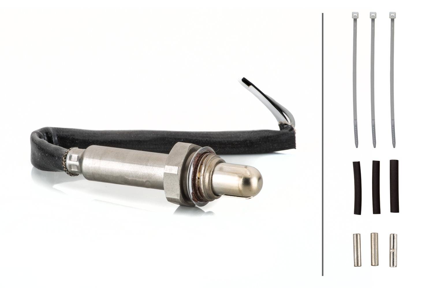 HELLA 6PA 358 103-341 Lambdasonde - 4-polig - Kabel: 155mm - mit Schrumpf-Quetschverbinder - ohne St