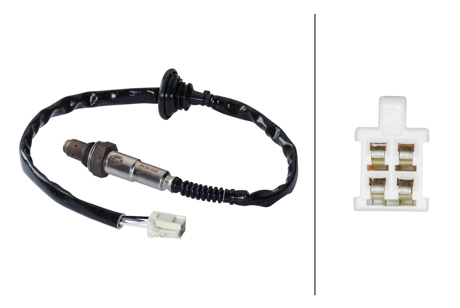 HELLA 6PA 358 103-061 Lambdasonde - 4-polig - Kabel: 520mm
