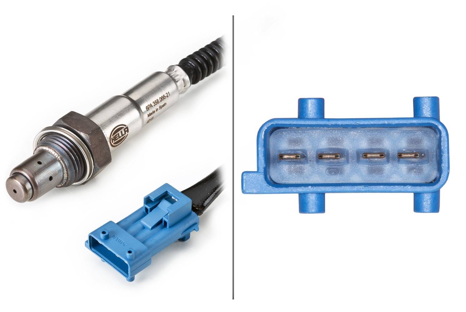 HELLA 6PA 358 066-211 Lambdasonde - 4-polig - Kabel: 1520mm