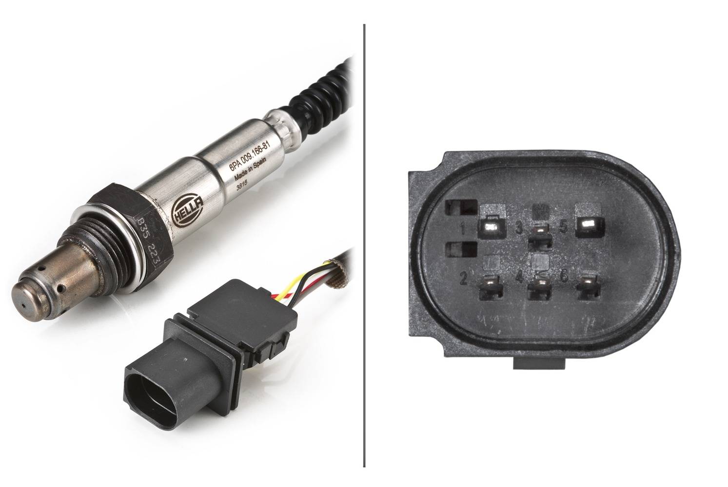 HELLA 6PA 009 166-811 Lambdasonde - 6-polig - Kabel: 600mm