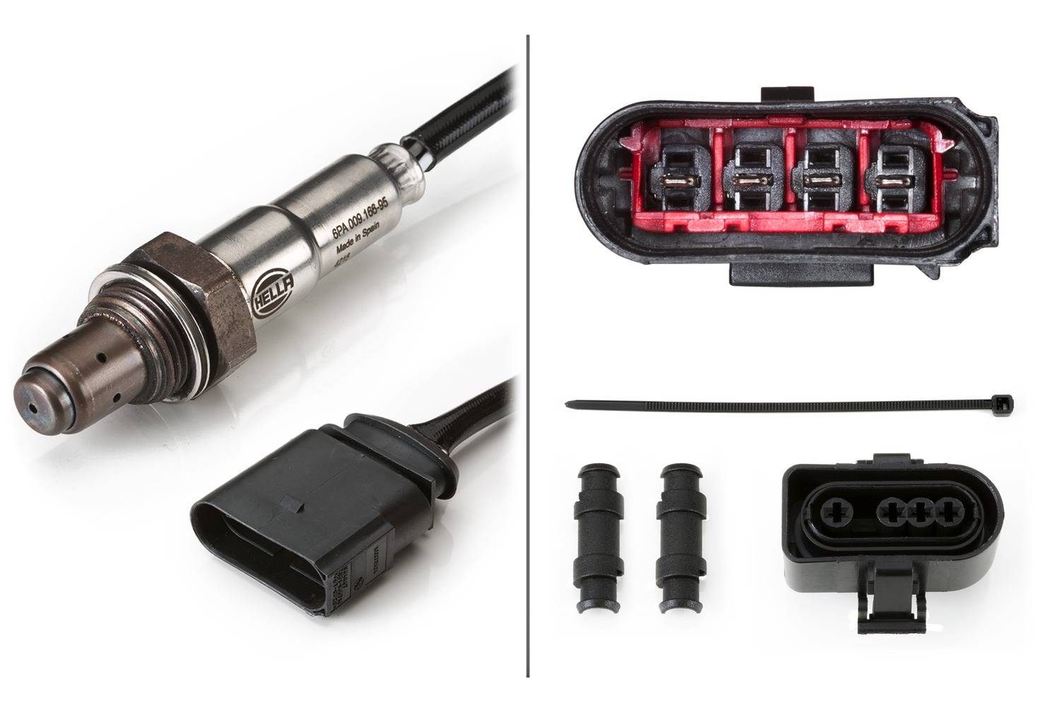 HELLA 6PA 009 166-951 Lambdasonde - 4-polig - vor Katalysator - Kabel: 720mm