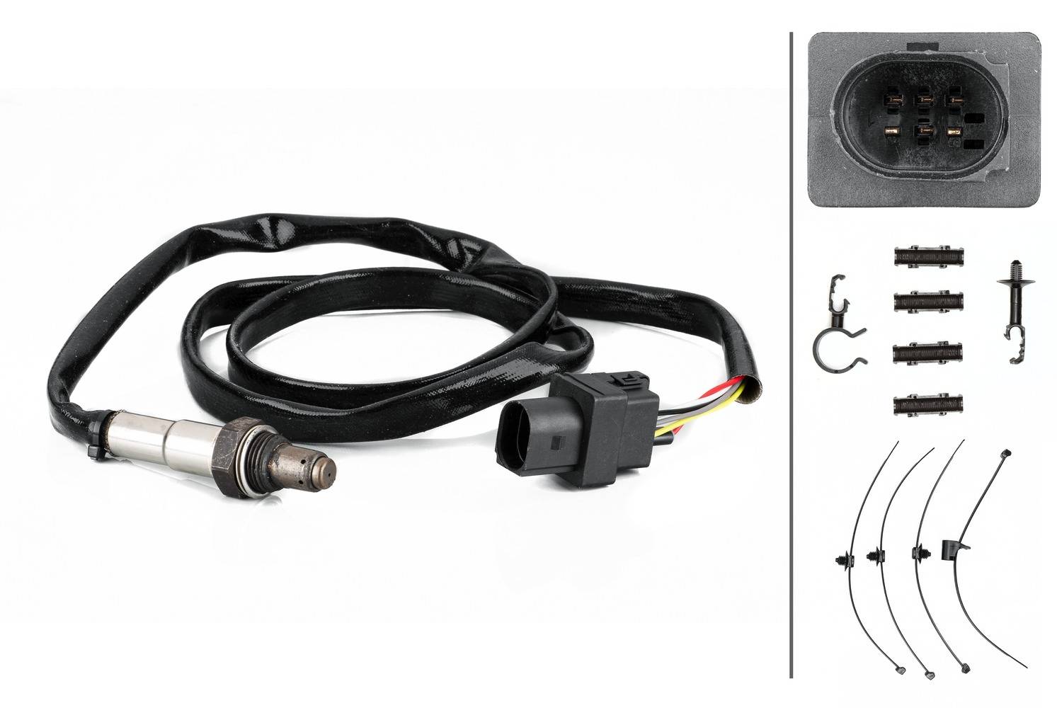 HELLA 6PA 358 103-121 Lambdasonde - 6-polig - Kabel: 1240mm - mit Befestigungsmaterial