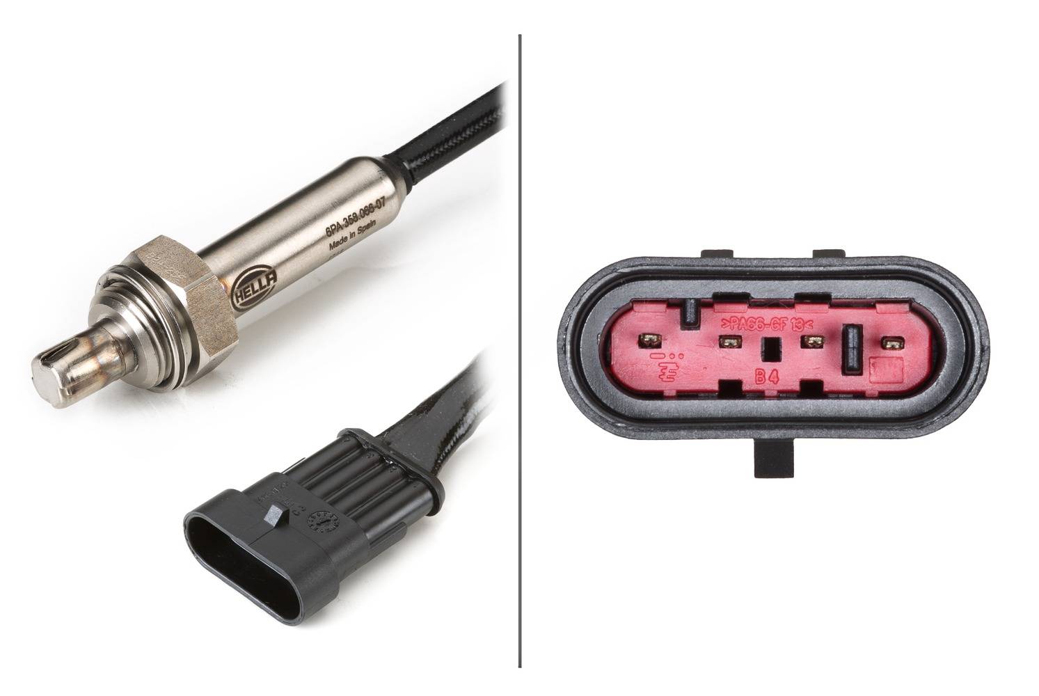 HELLA 6PA 358 066-071 Lambdasonde - 4-polig - Kabel: 820mm