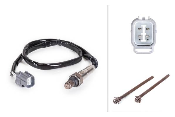 HELLA 6PA 358 103-021 Lambdasonde - 4-polig - Kabel: 610mm