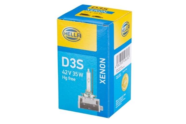 HELLA 8GS 009 028-311 Glühlampe - D3S - Standard - 42V - 35W - Sockelausführung: P 32 d-2-5 - Schach